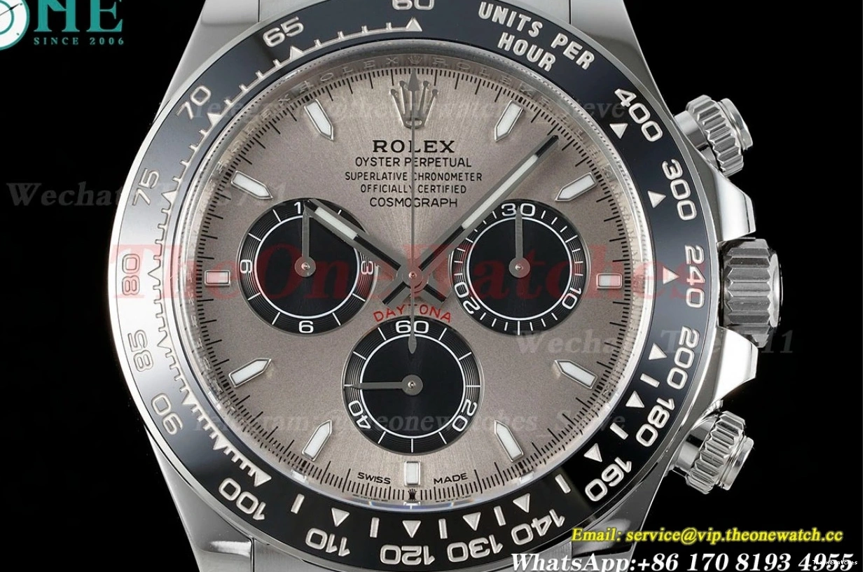 Grey Clean RU SH4131 Super SS 40mm Daytona Clone 126519 Dial 0329